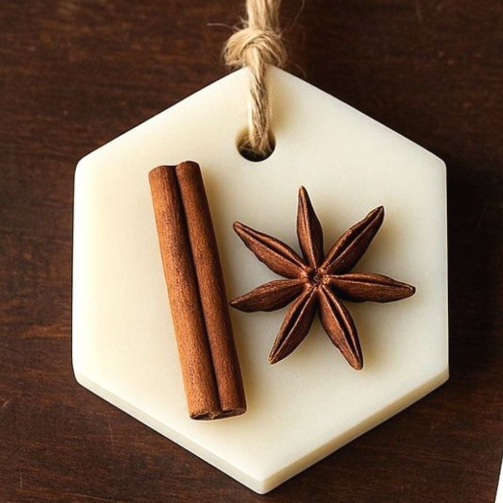 Handcrafted Cinnamon Soy Wax Hexagon Sachet Set of 2